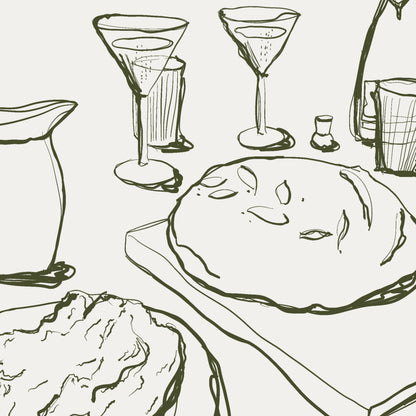 champagne, pain et beurre