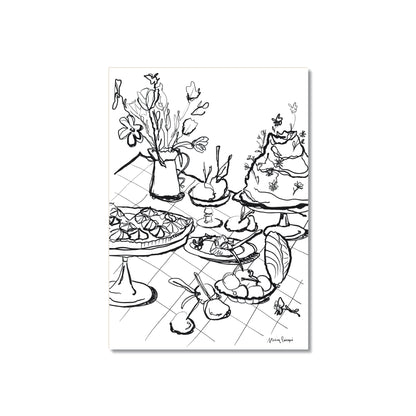 coquillages+cerises b&w