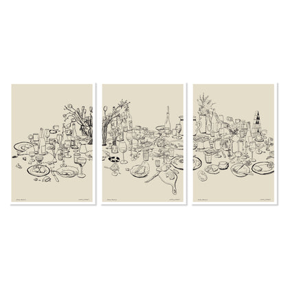 dinner drama - triptych