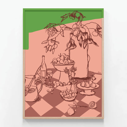 fruity table - pink